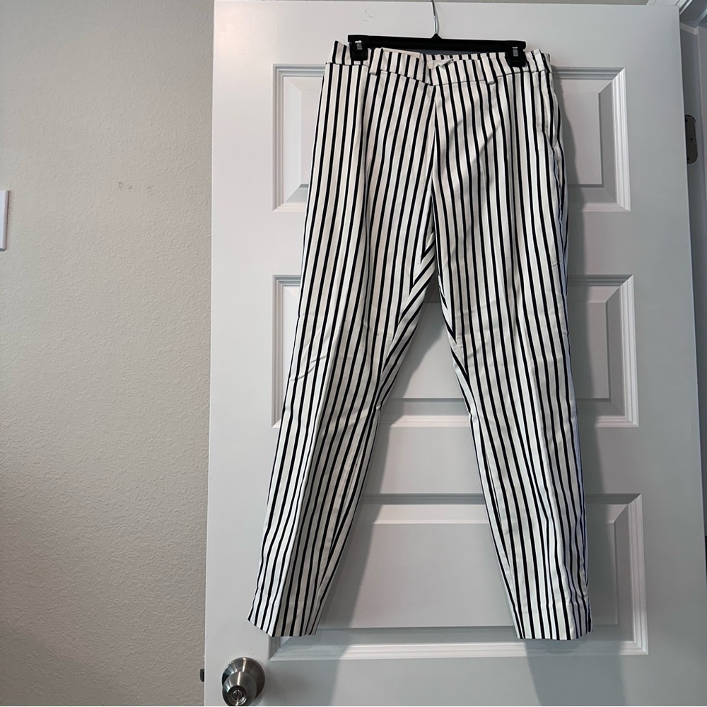 Black and White Striped Slack